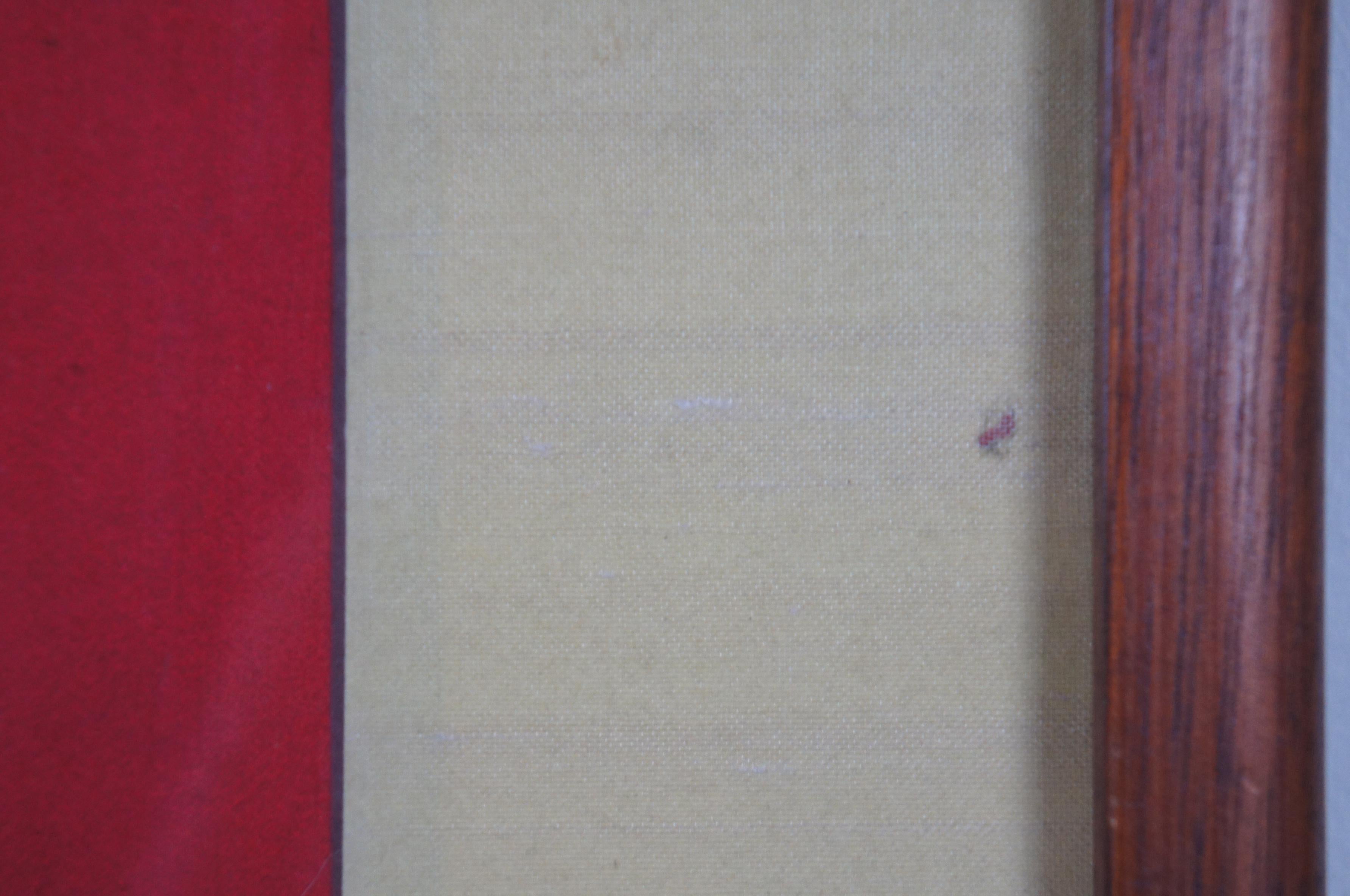 Antike Joseon Dynasty bestickt Seide Textil Blumen Vogel Vase Kalligraphie 31