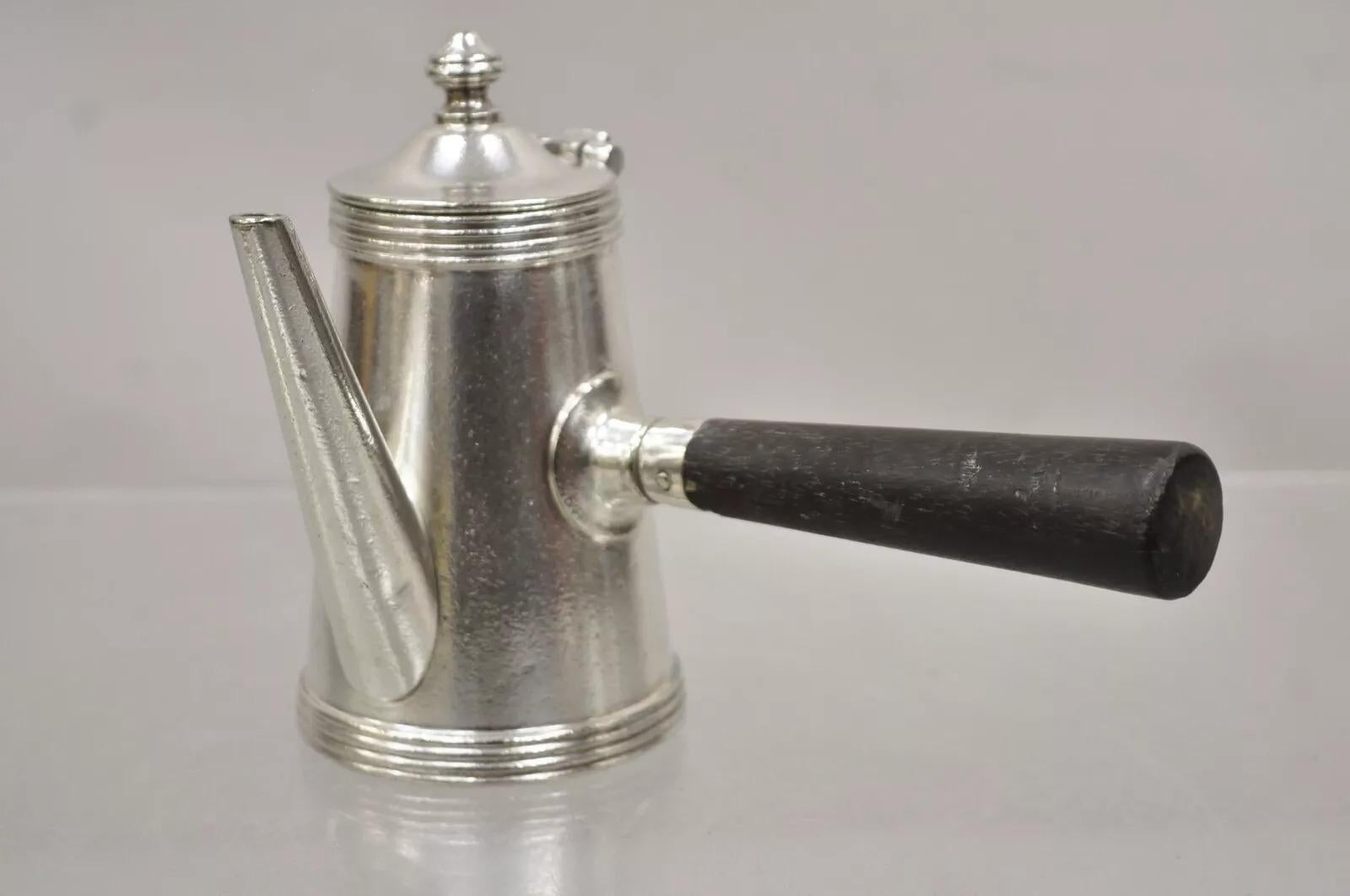 Art Déco Antico Joseph Heinrichs Silver saldato Cioccolatiera Caffettiera Teiera in vendita