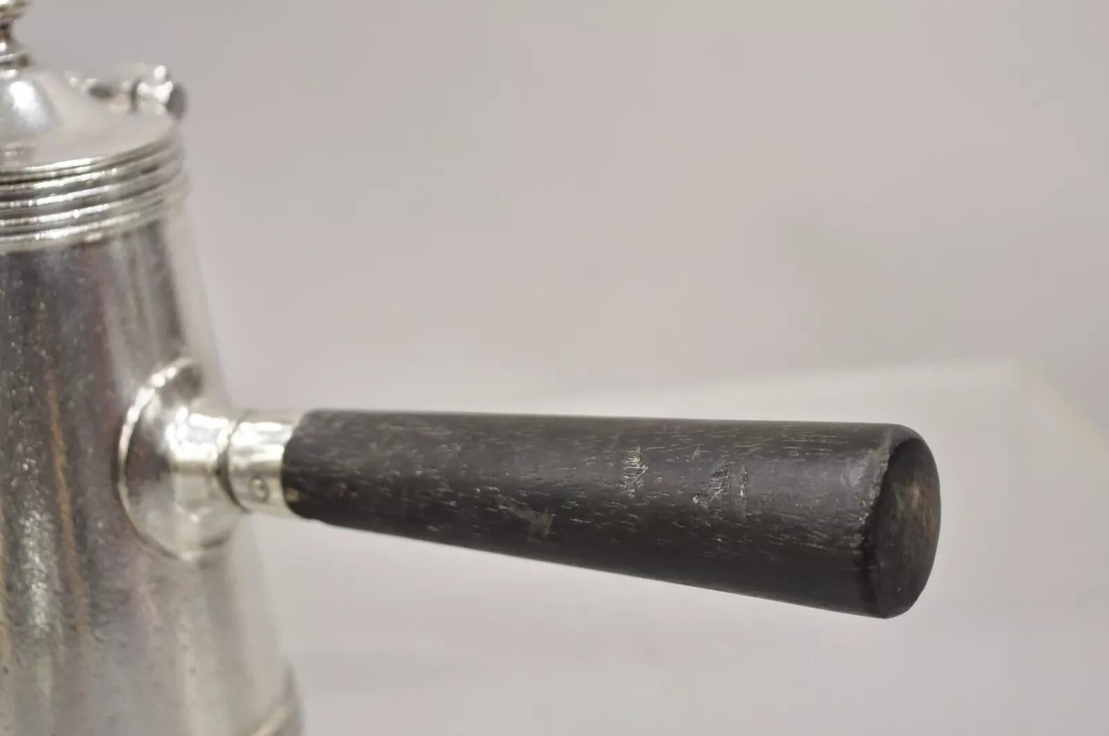 Sconosciuto Antico Joseph Heinrichs Silver saldato Cioccolatiera Caffettiera Teiera in vendita