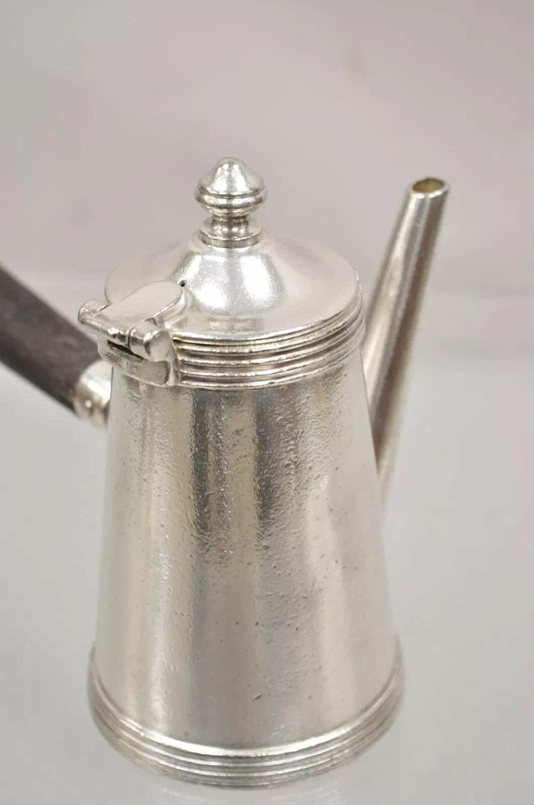 XX secolo Antico Joseph Heinrichs Silver saldato Cioccolatiera Caffettiera Teiera in vendita