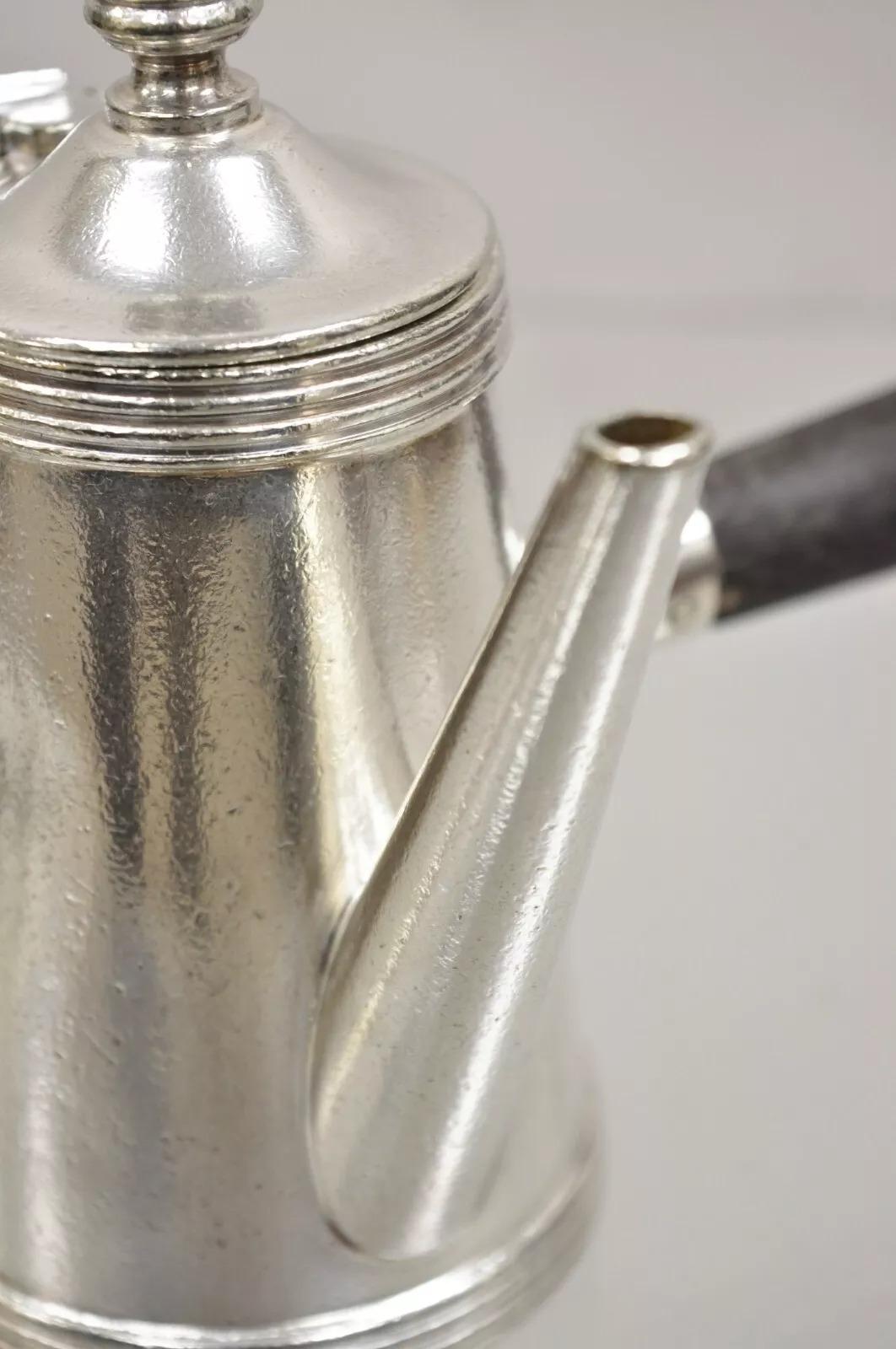 Antico Joseph Heinrichs Silver saldato Cioccolatiera Caffettiera Teiera in vendita 2