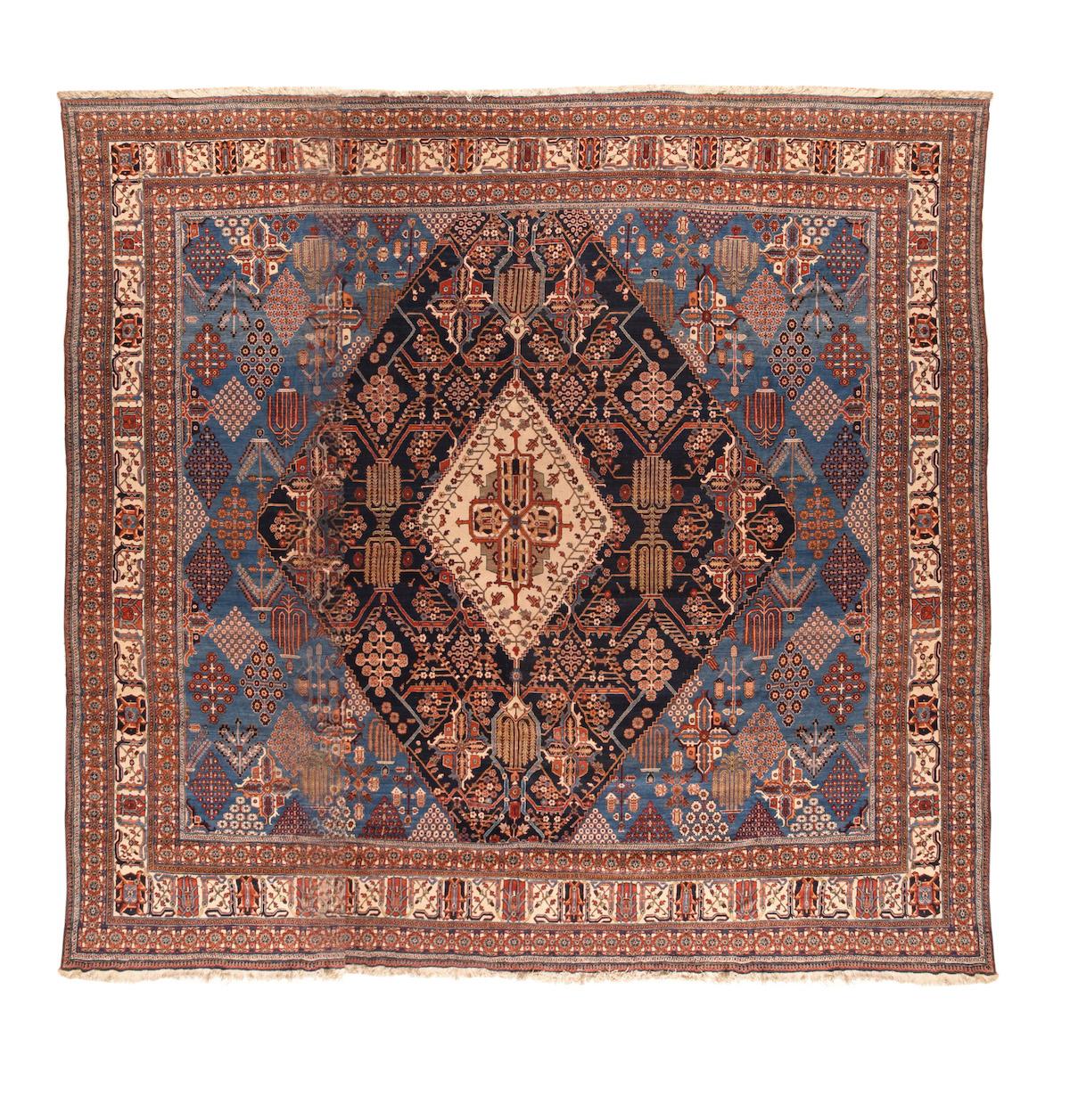 Antique Joshaghan Rug 15'2'' x 15'8'' In Good Condition For Sale In New York, NY