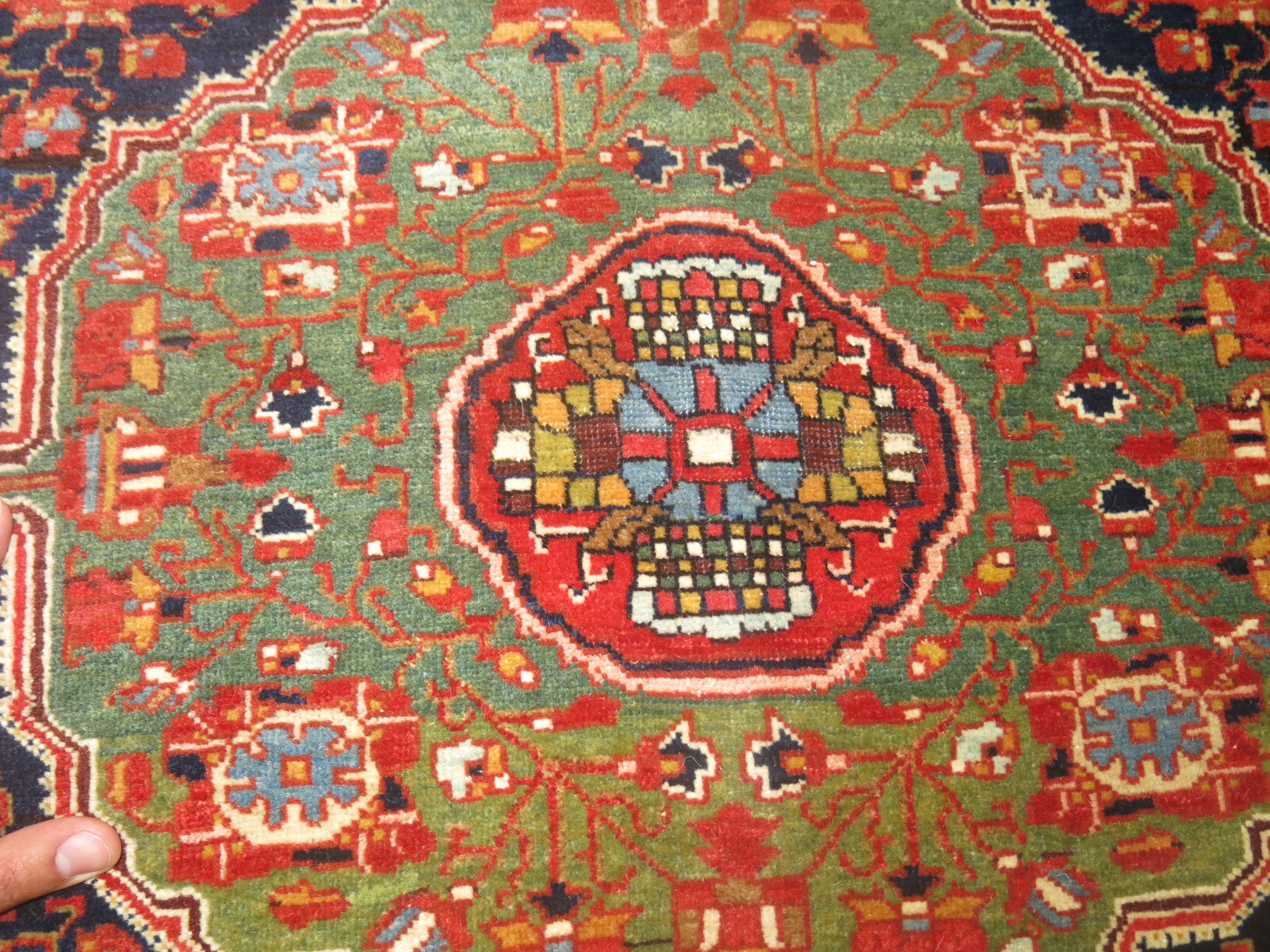 An early 20th century super fine high collectible jozan sarouk rug. Rich vibrant colors , even medium pile throughout.

 