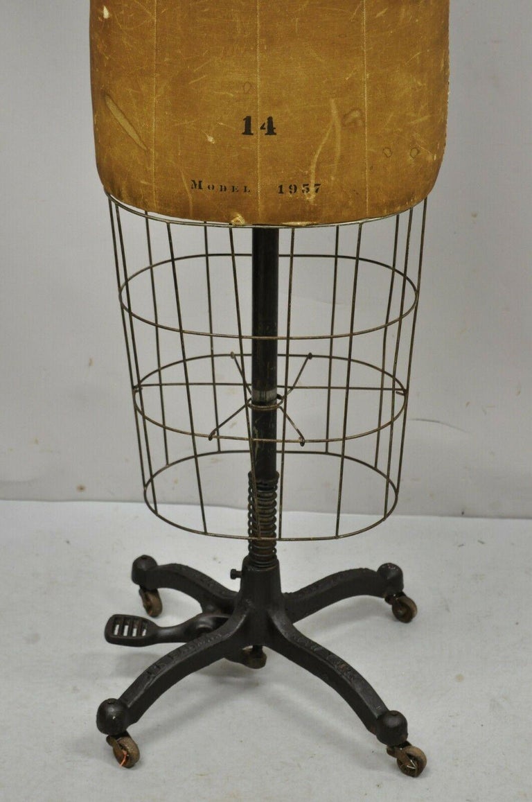 Antique J.R Bauman Model 1957 Size 14 Cage Dress Form Mannequin For ...