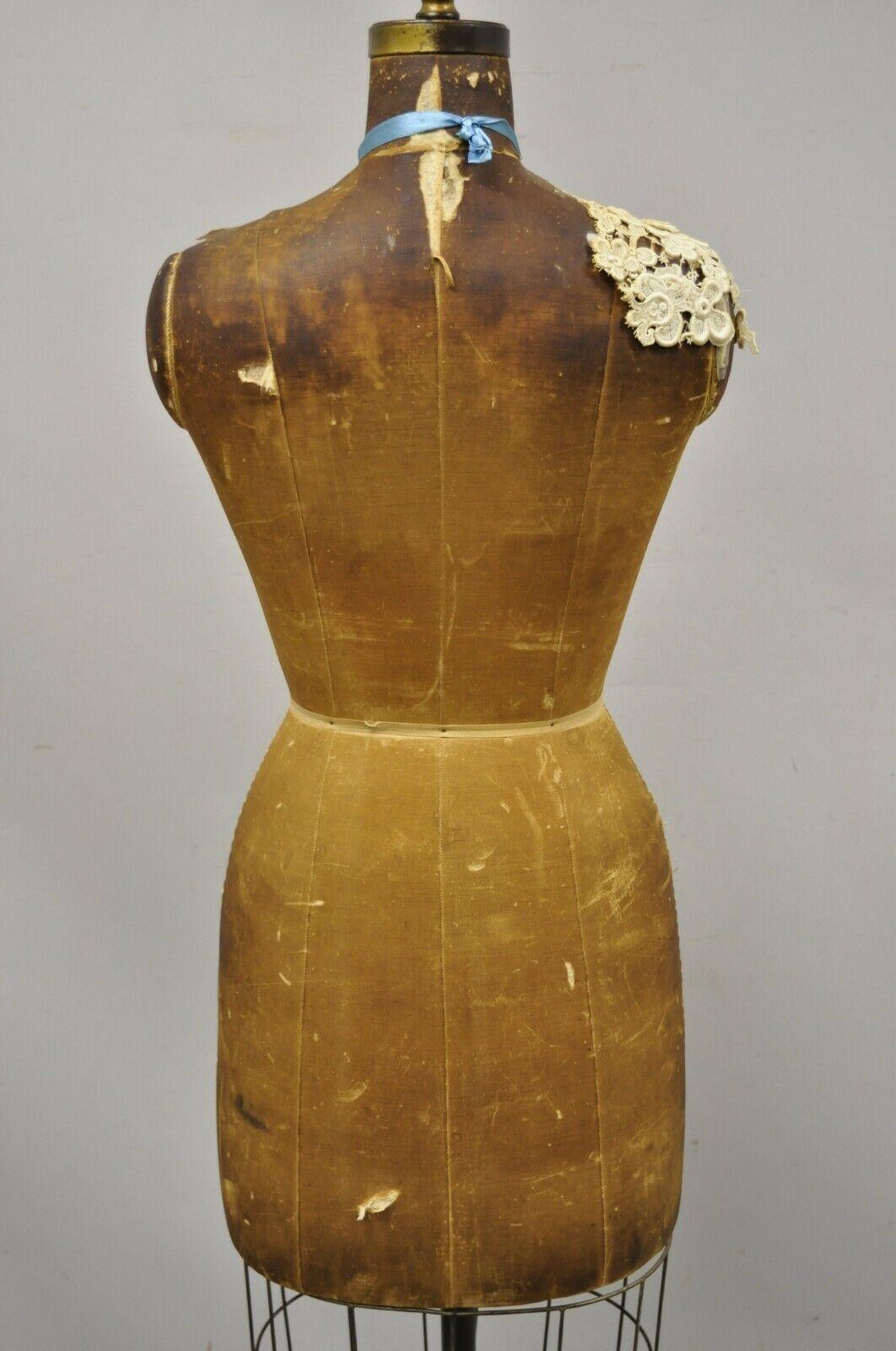 20th Century Antique J.R Bauman Model 1957 Size 14 Cage Dress Form Mannequin For Sale