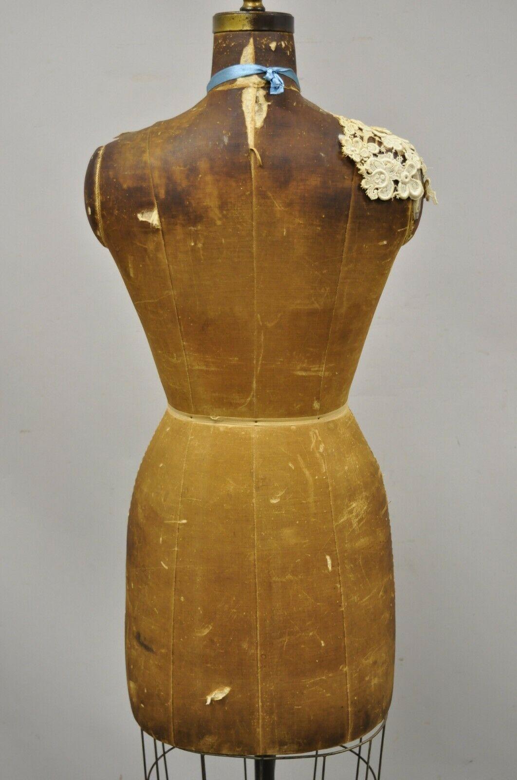 Maniquí antiguo J.R. Bauman Modelo 1957 Talla 14 Forma de vestido de jaula 2