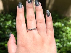 Antique JR Wood White Gold Diamond Wedding Ring, Band, Circa 1920