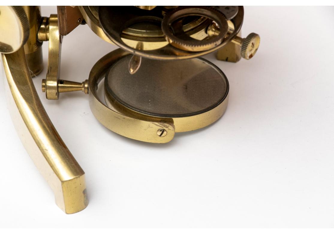 Antique J.Swift & Sons Brass Presentation Challenge Microscope and Accessories 2