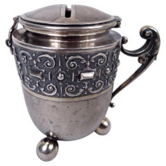 Antique Judaica—German Classical Silver Tzedakah Poor Box