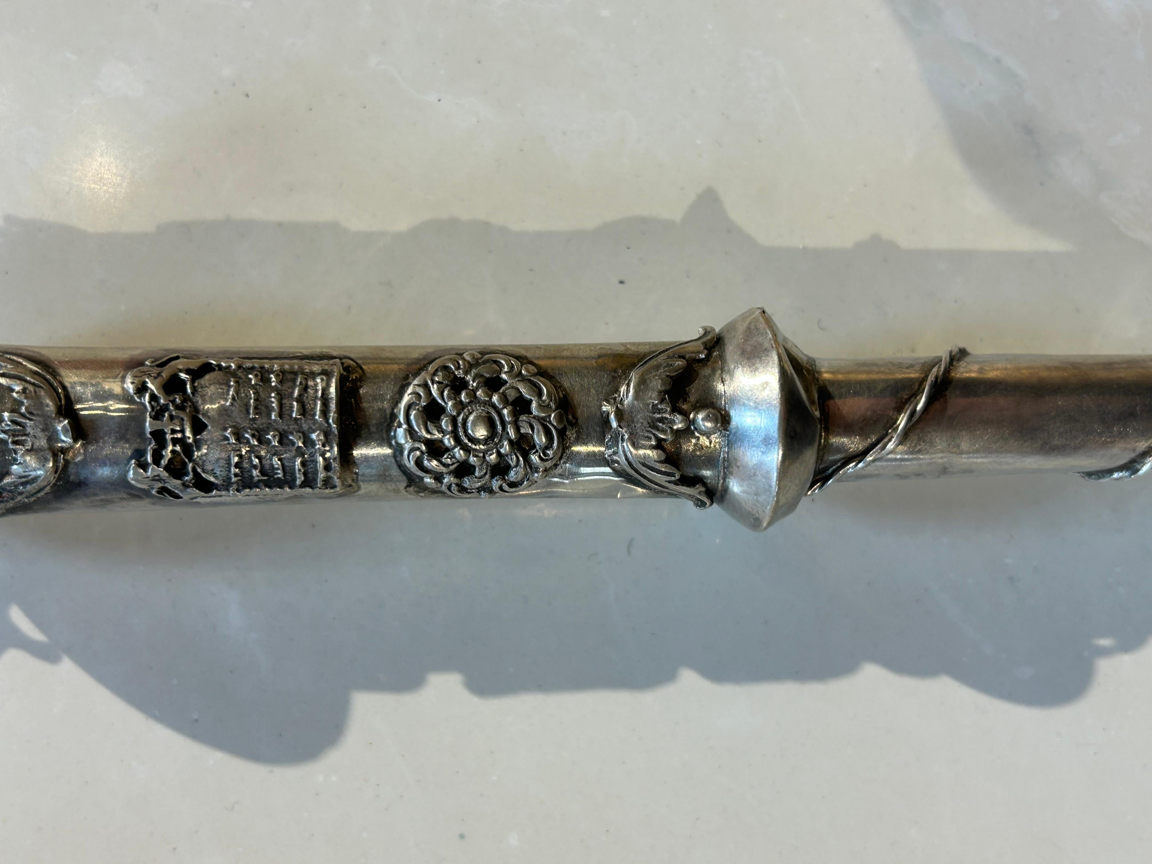 Russo Antico puntatore della Torah in argento sterling Judaica/Yad 1786 in vendita