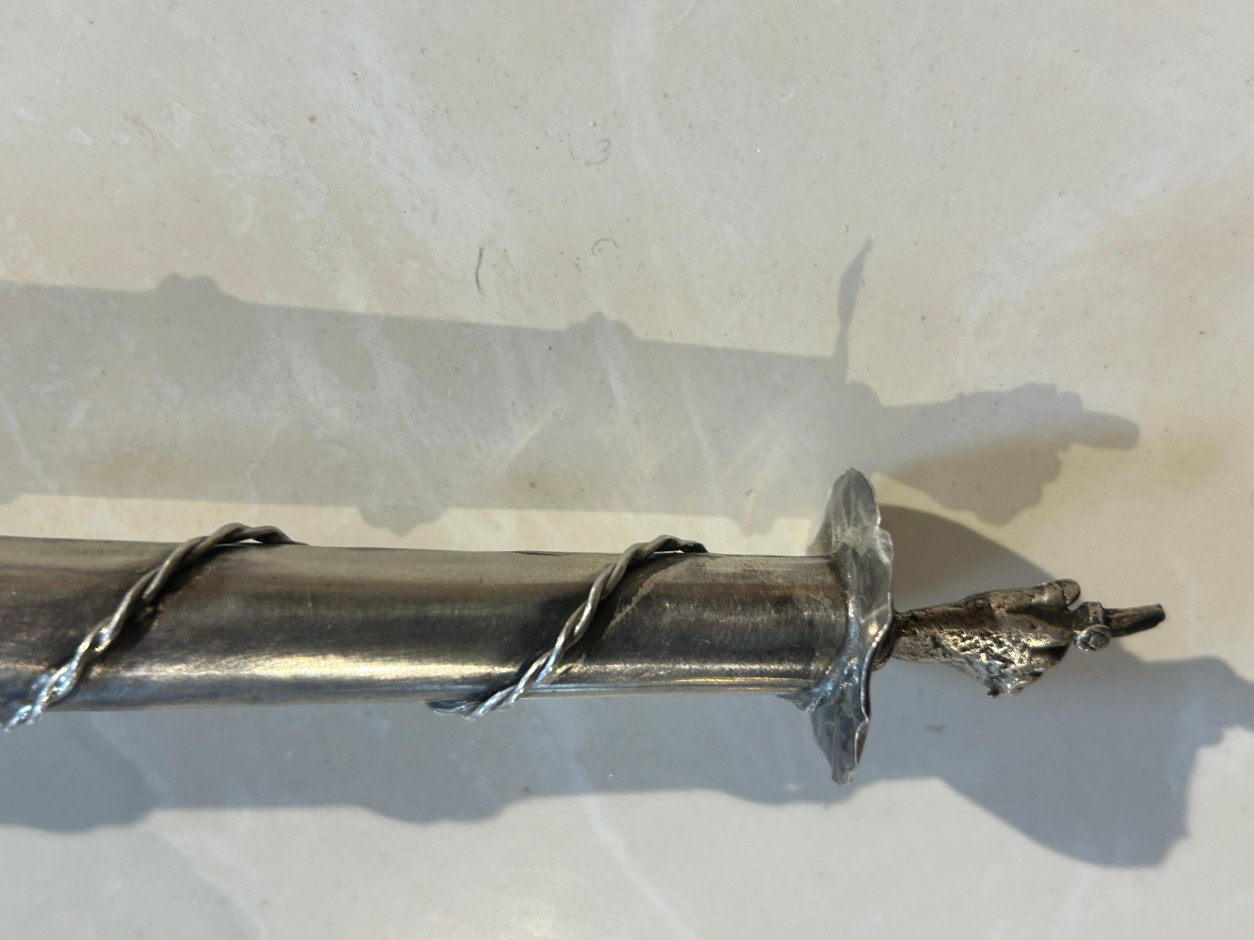 Antico puntatore della Torah in argento sterling Judaica/Yad 1786 In condizioni buone in vendita a PAU, FR
