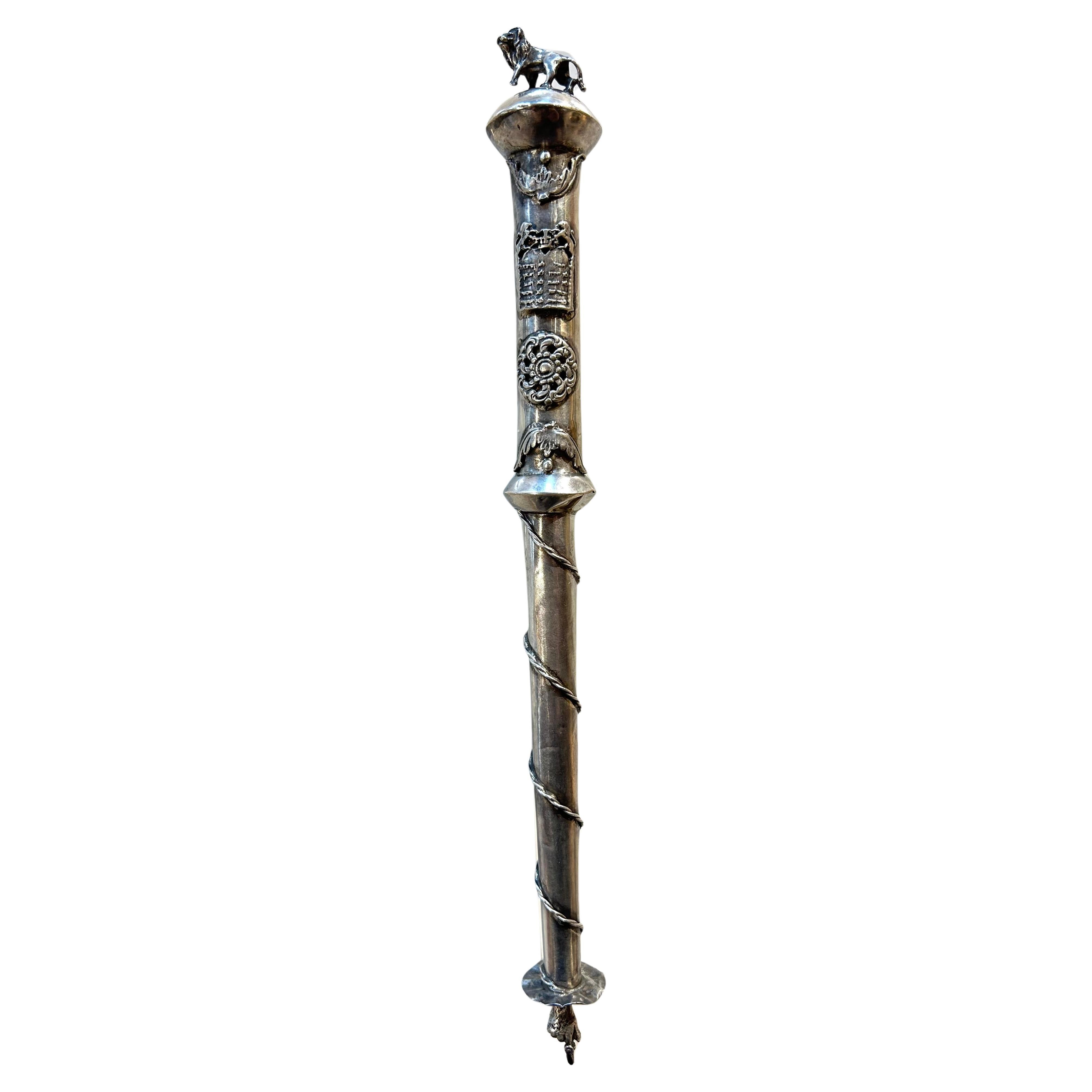 Antico puntatore della Torah in argento sterling Judaica/Yad 1786