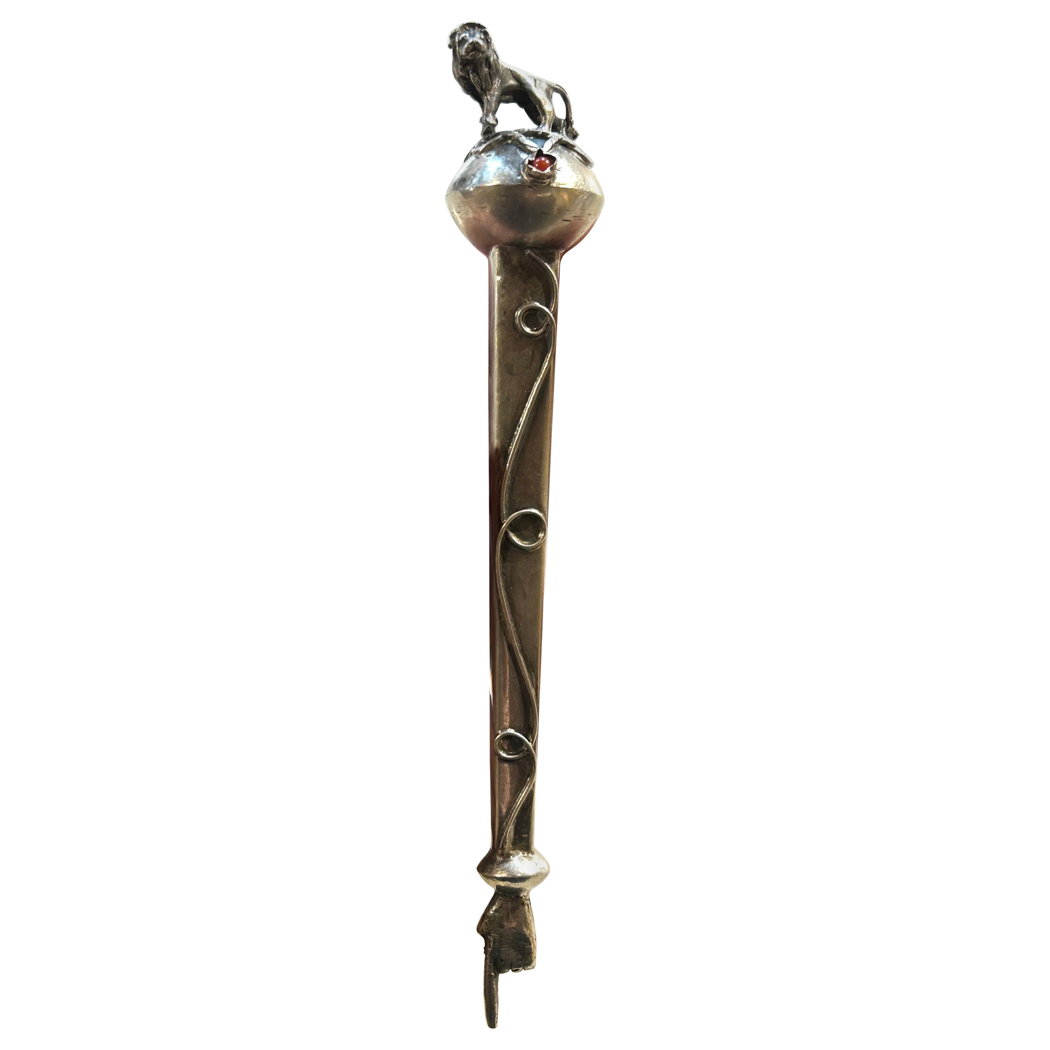 Antico puntatore per la Torah in argento Sterling Judaica/Yad 1873 in vendita