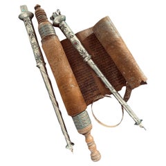 Antigua Judaica Torá Ester Pergamino Pre-Expulsión Península Ibérica España 1470