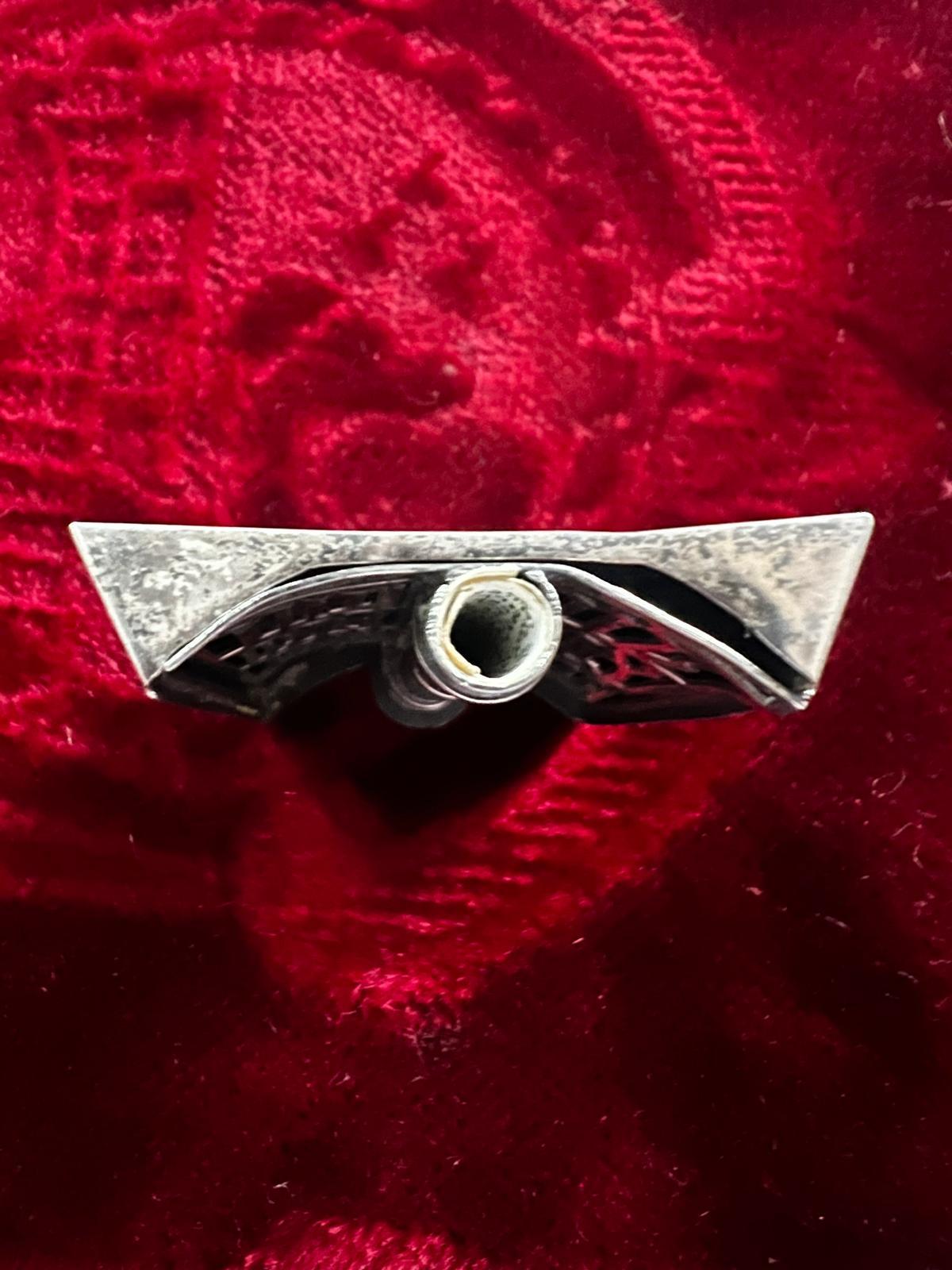 Antique Judaica Sterling Silver Unique Mezuzah In Excellent Condition For Sale In Doha, QA