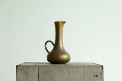 Antique Jug in Heavy Solid Cast Brass 19th Century