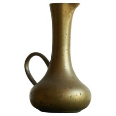 Antique Jug in Heavy Solid Cast Brass 19th Century