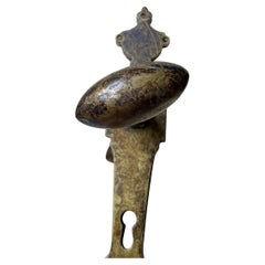 Antique Jugend Style Brass Door Handle Set, 1910s