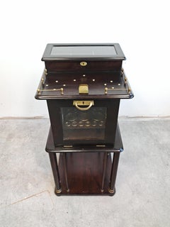 Antique Jugendstil Cigar Humidor Cabinet, Austria 1910s