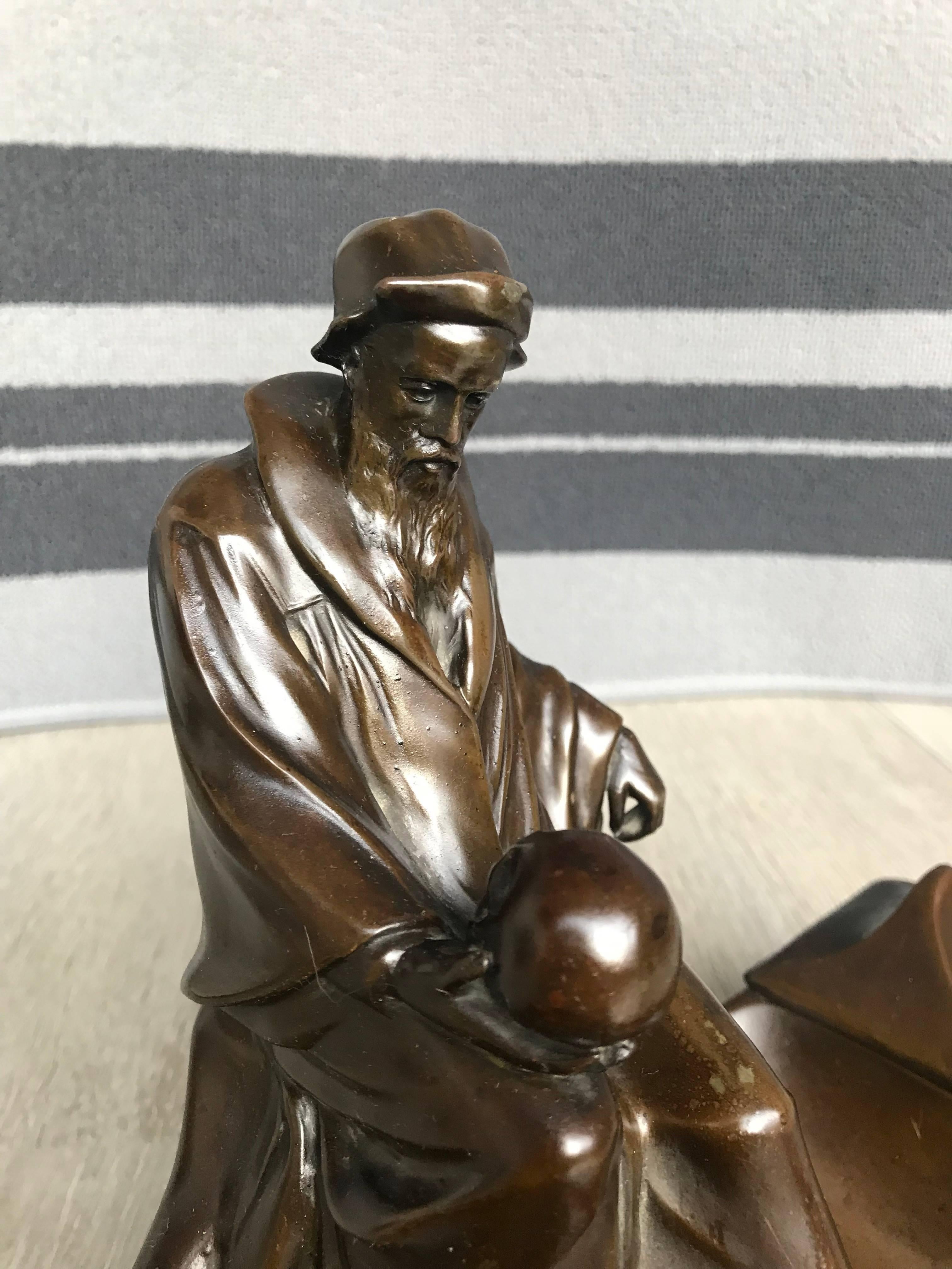Jugendstil J.P. Calamaio Kayser con Grande Amleto e scultura di teschio In condizioni ottime in vendita a Lisse, NL