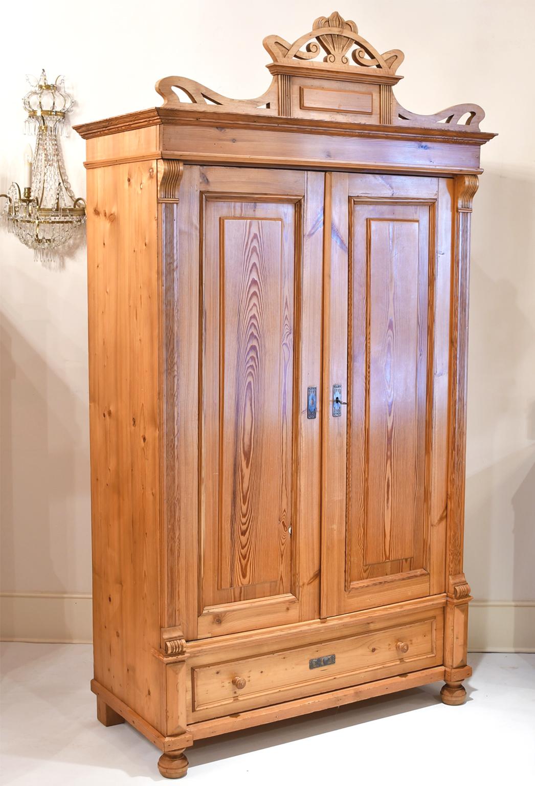 Jugendstil is synonymous with Art Nouveau, Jugendstil being from Northern Europe, specifically Germany and Art Nouveau being from France, This Jugendstil armoire that is a wonderful example of the period has survived mostly intact with its original