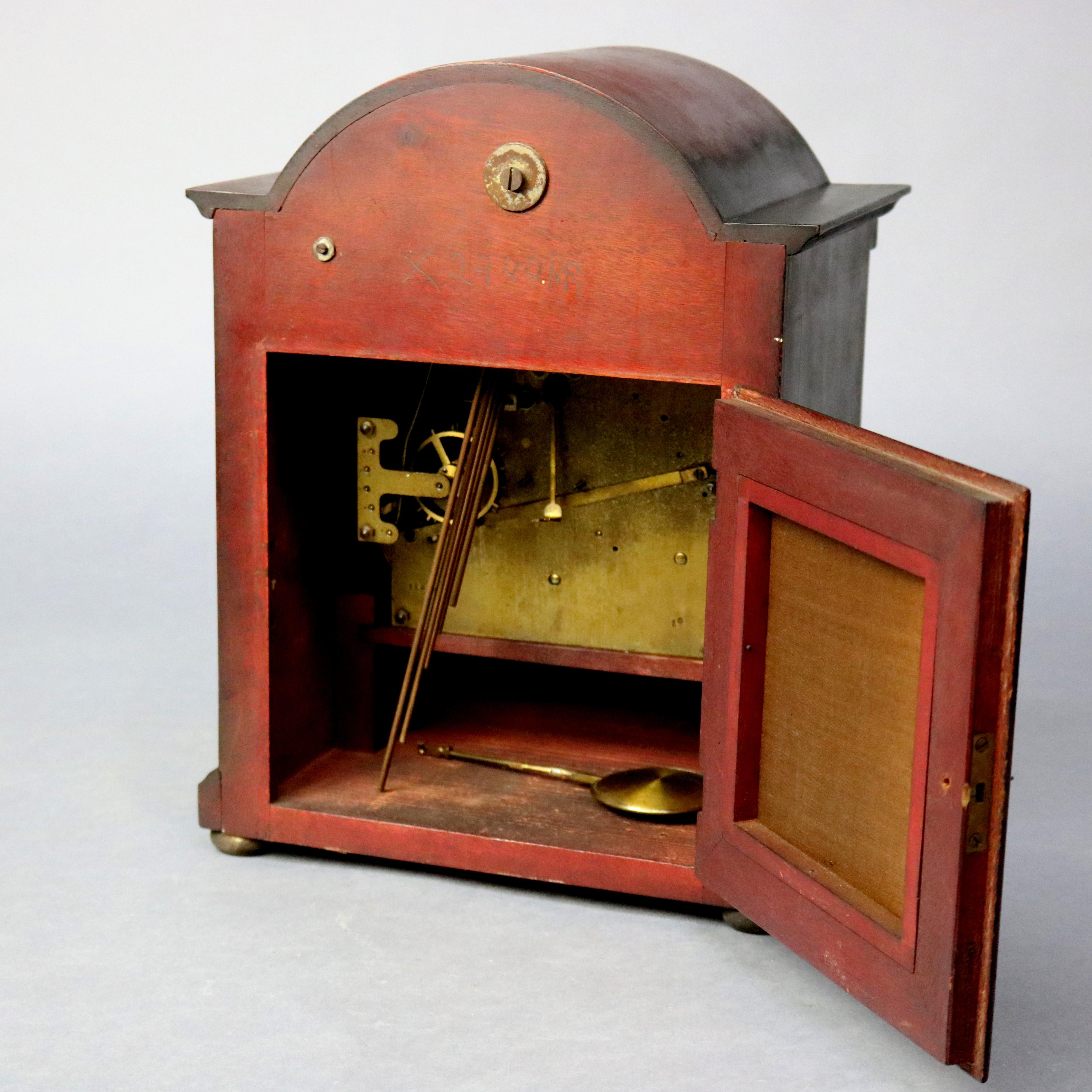 Antique Junghans Style Mahogany Bracket Mantel Clock, circa 1910 at