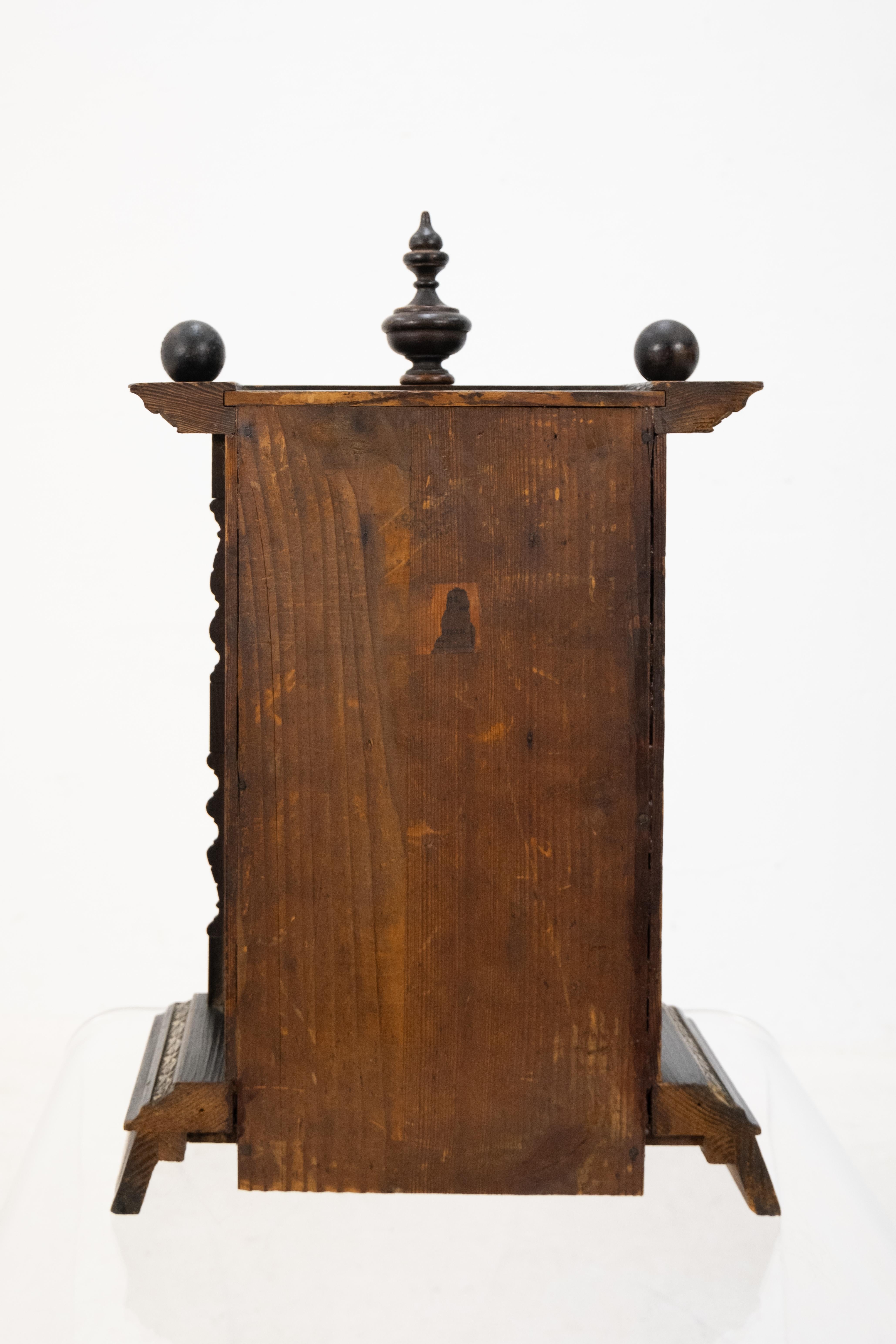 Pearwood Antique Junghans Table Clock Annie Brown Inscription, 1915