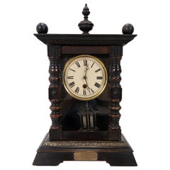 Antique horloge de table Junghans Inscription Annie Brown:: 1915
