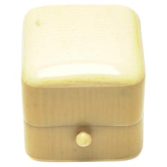 Antique J.W. Benson Ivory Coloured Ring Box, Royal Exchange London