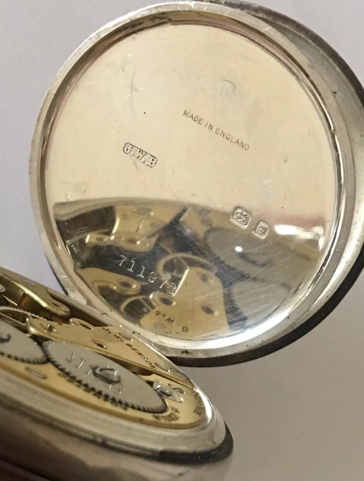 Antique J.W. Benson London Silver Pocket Watch For Sale 1