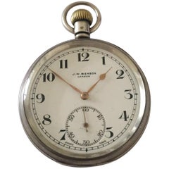 Antique J.W. Benson London Silver Pocket Watch