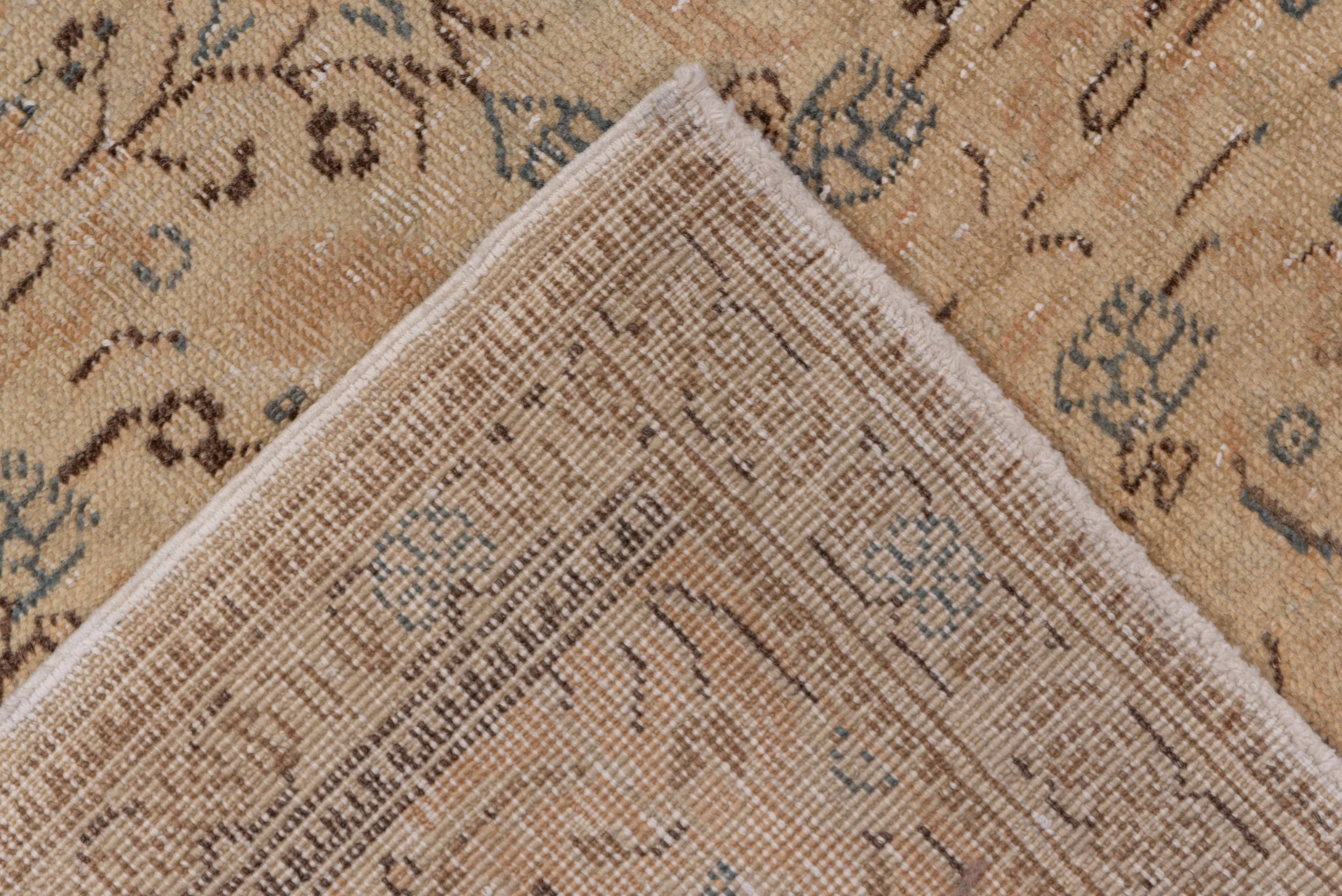 Hand-Knotted Antique Kaisary Carpet, Straw Ivory Field, circa 1930s For Sale