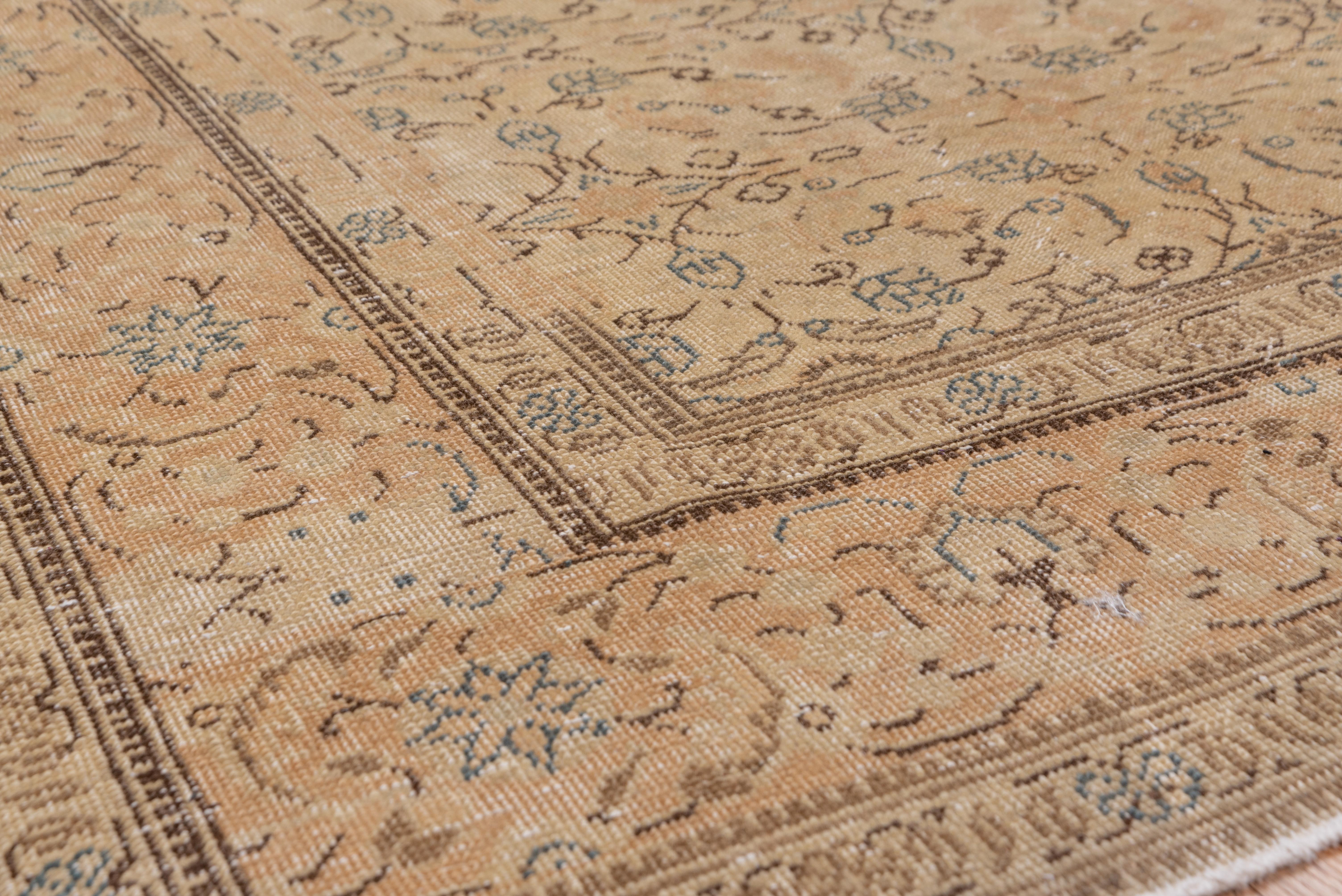 Mid-20th Century Antique Kaisary Carpet, Straw Ivory Field, circa 1930s For Sale