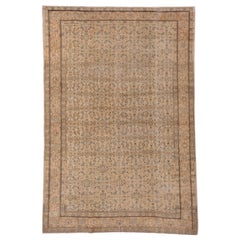 Antique Kaisary Carpet, Straw Ivory Field, circa 1930s