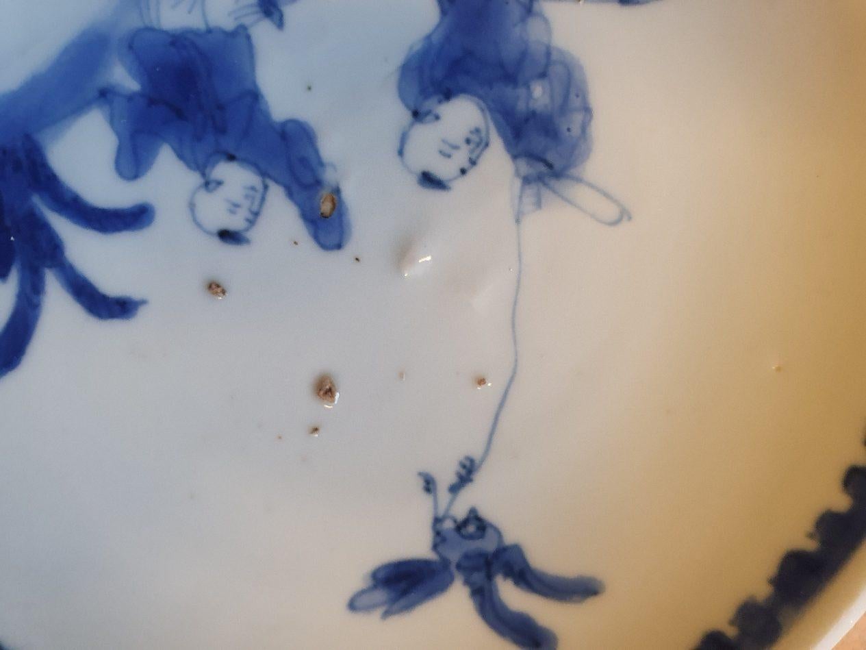 Antique Kaiseki Set of 5 Chinese Porcelain 17th C Kosometsuke Boy and Bird di 13