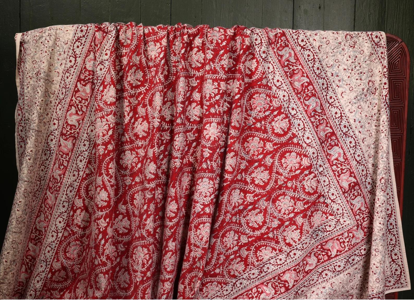 Textile ancien Kalamkari imprimé en bloc en vente 2