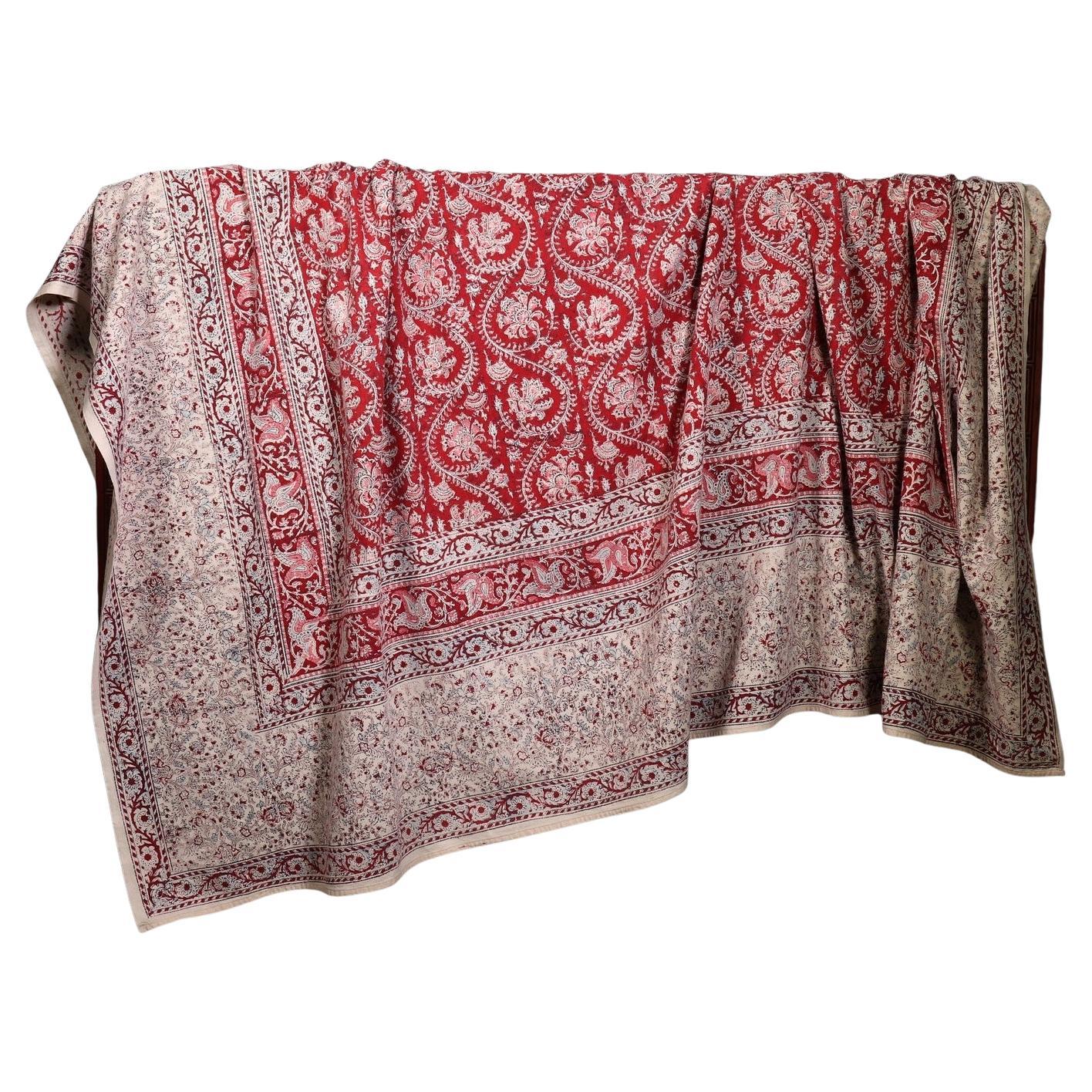 Antique Kalamkari Block Printed Textile