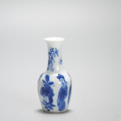 Antique Kangxi Chinese Porcelain Dollhouse Vase Miniature Perfect Condition