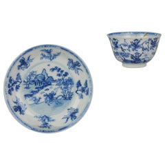 Antique Kangxi Chinese Porcelain Plate Horse Master of the Rocks, ca 1680-1700