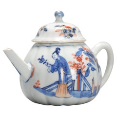 Antique Kangxi Period Ca 1700 Chinese Porcelain Tea pot Imari China Figural