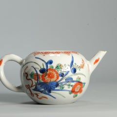Antique Kangxi Period Ca 1700 Chinese Porcelain Tea pot Imari China Flower