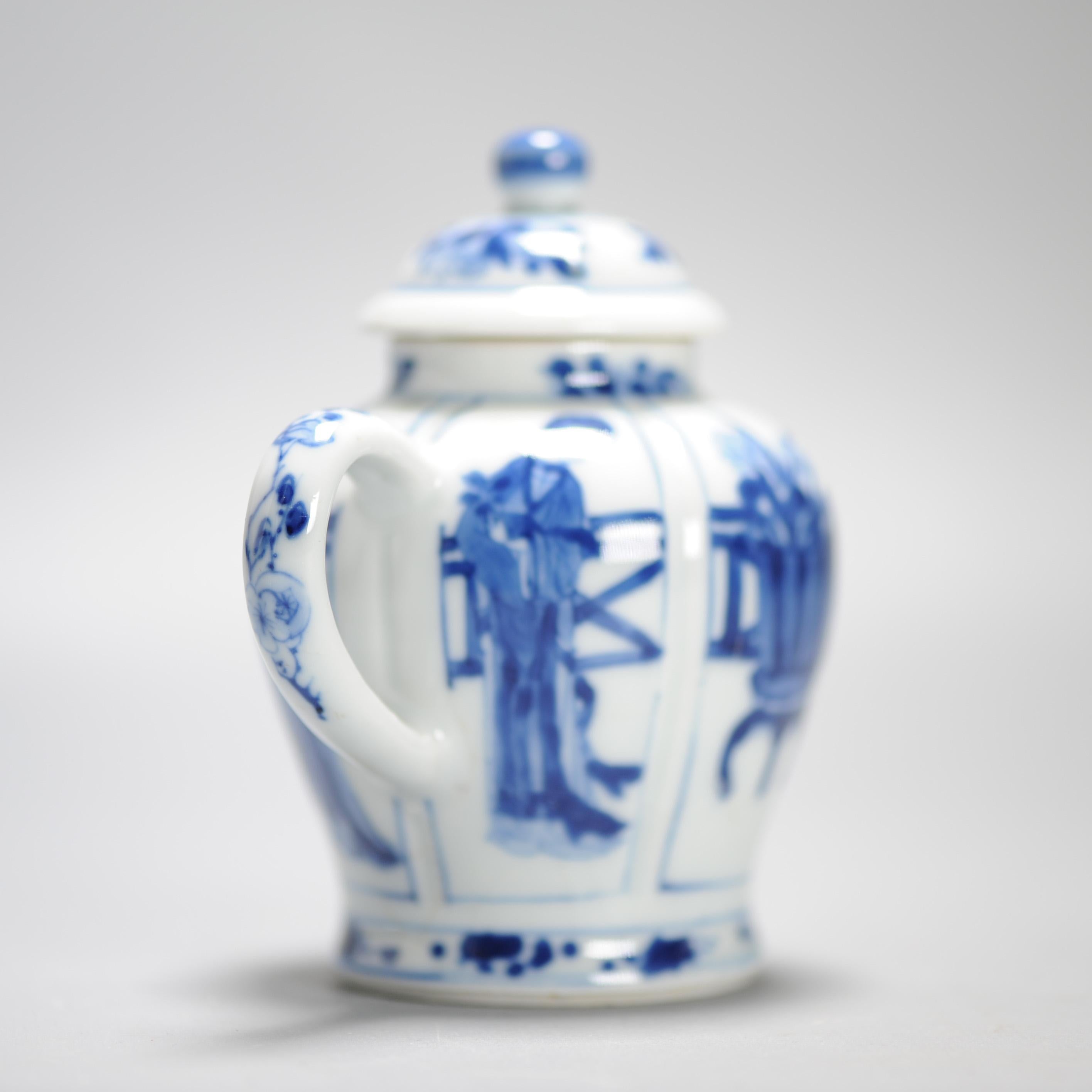Ancienne jarre à moutarde en porcelaine chinoise de la période Kangxi, pour femmes élégantes CHina en vente 5