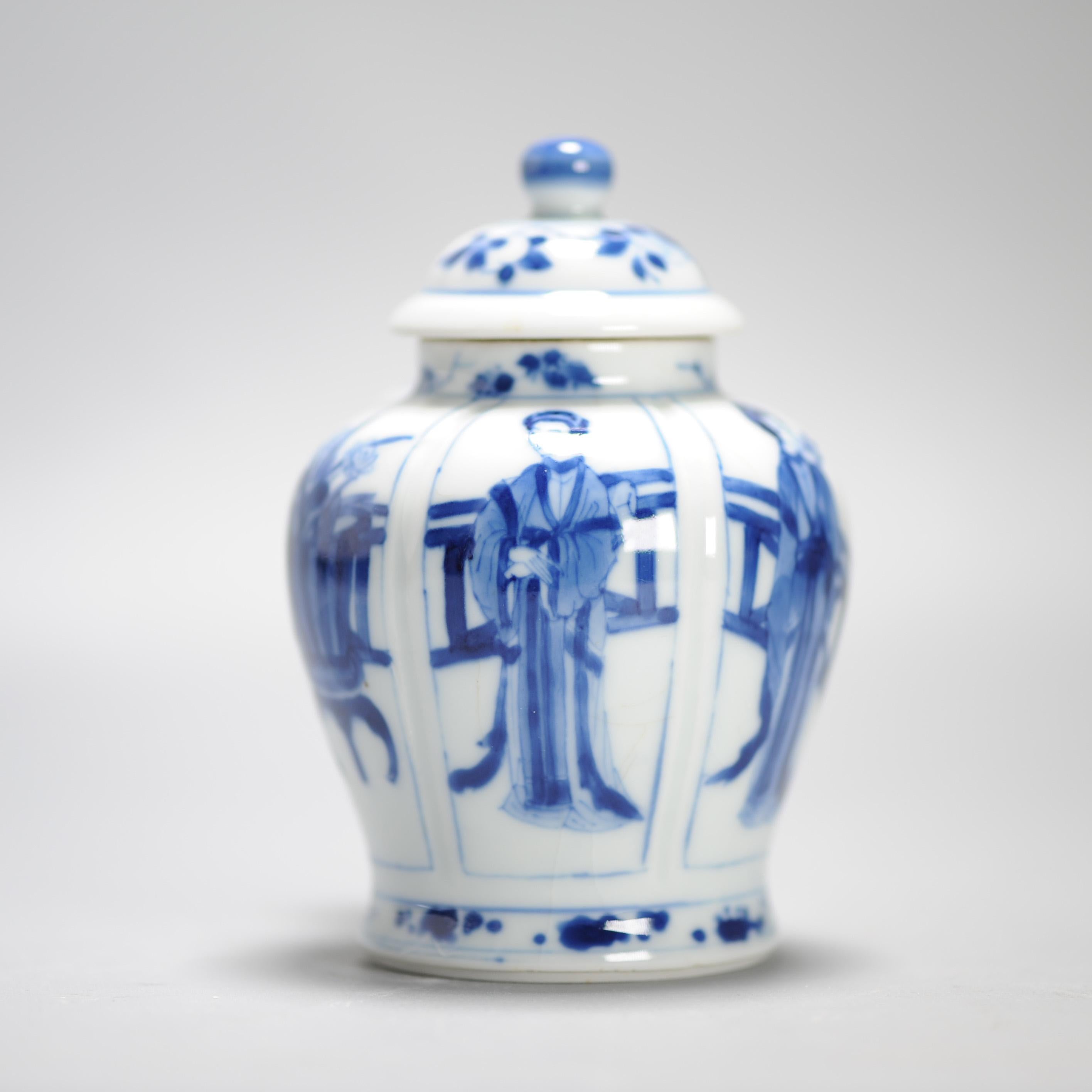 Ancienne jarre à moutarde en porcelaine chinoise de la période Kangxi, pour femmes élégantes CHina en vente 7