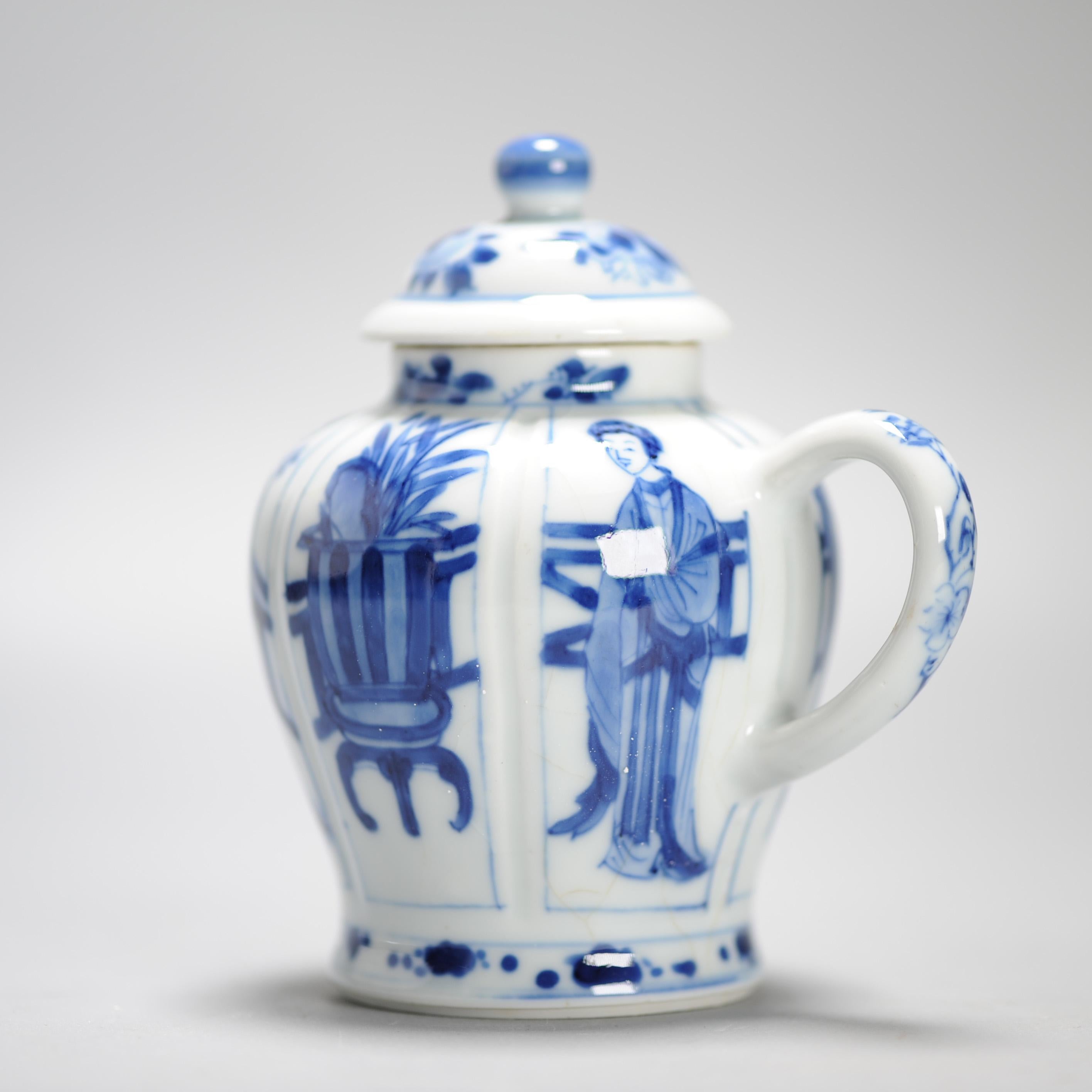 Ancienne jarre à moutarde en porcelaine chinoise de la période Kangxi, pour femmes élégantes CHina en vente 11