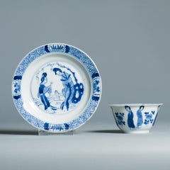 Antique Kangxi Period Chinese porcelain Tea Set Elegant Ladies Lizas Zotje Marke