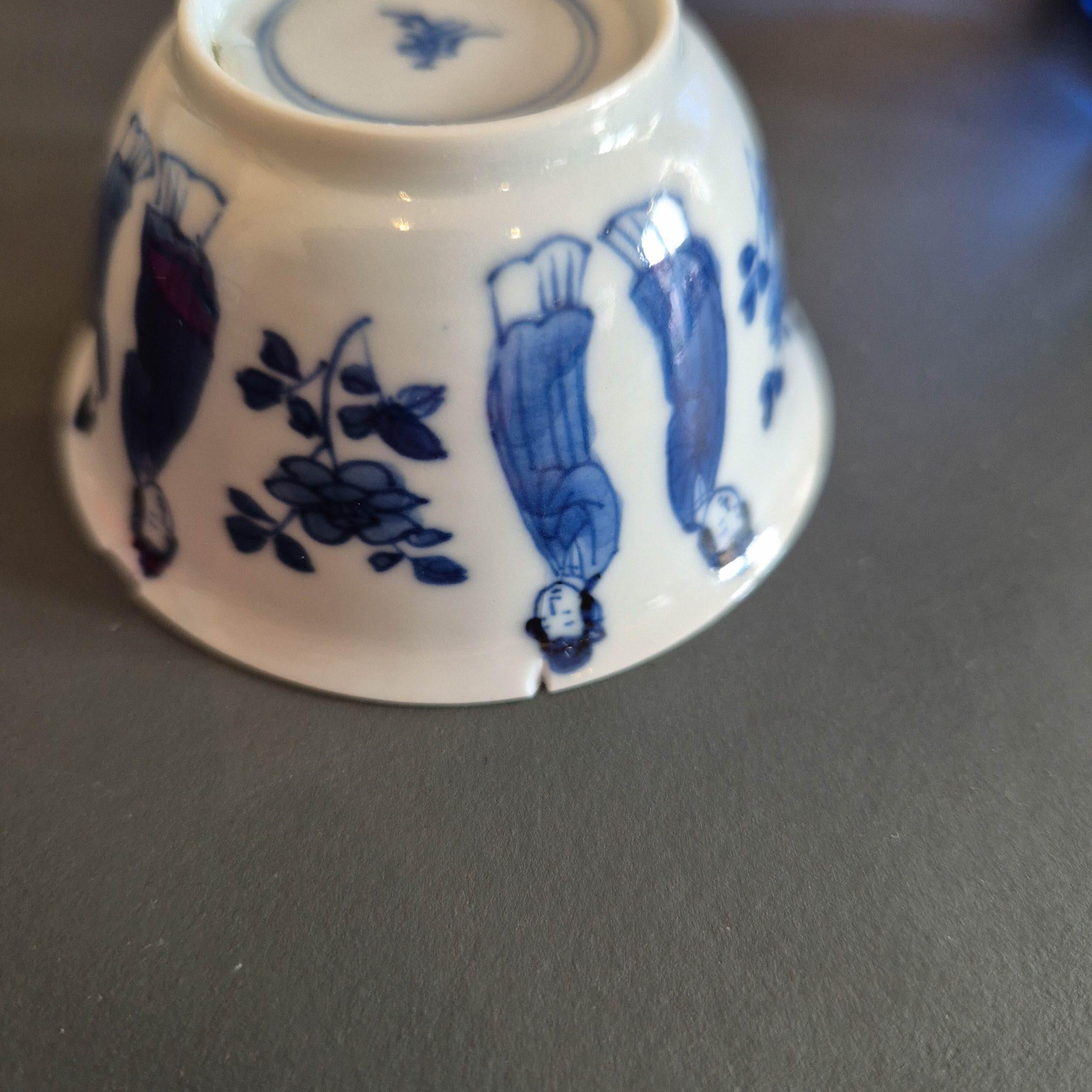 Service à thé ancien en porcelaine chinoise de la période Kangxi Elegant Ladies Lizas Zotje Marke Bon état - En vente à Amsterdam, Noord Holland