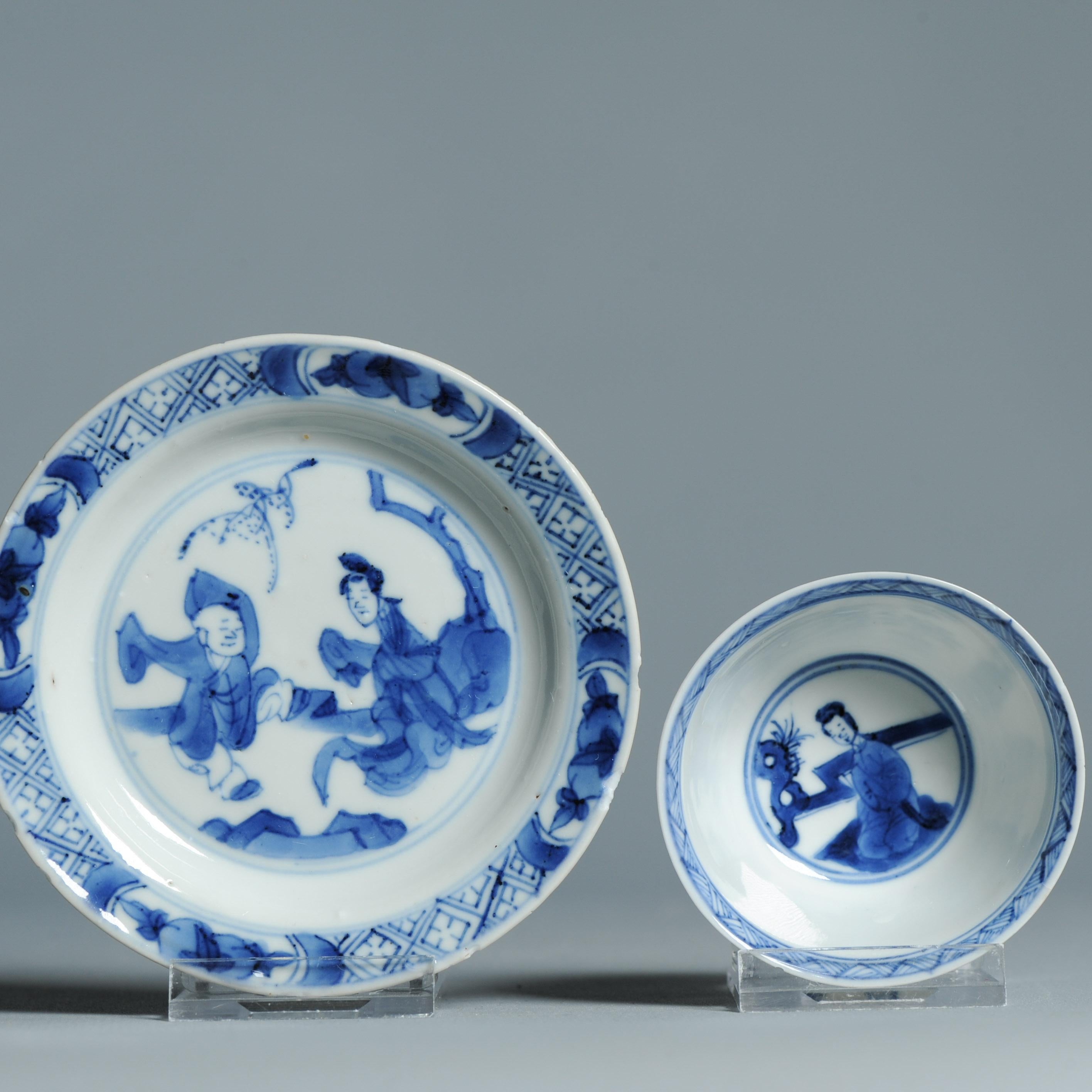 Service à thé ancien en porcelaine chinoise de la période Kangxi Elegant Ladies Lizas Zotje Marke en vente 1