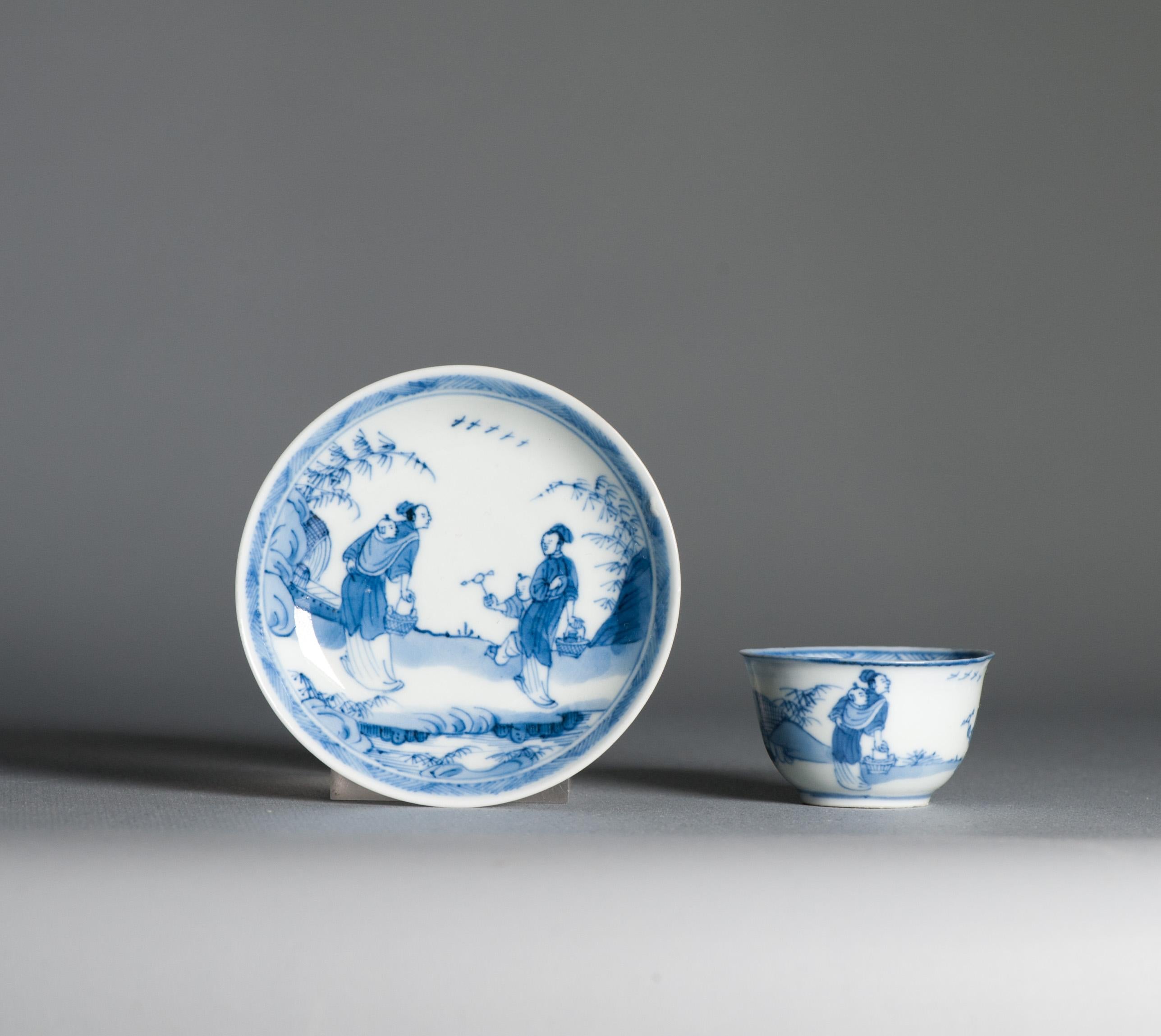 Antique Kangxi Period Eggshell Chinese porcelain Tea Set Ladies Child Garden 4