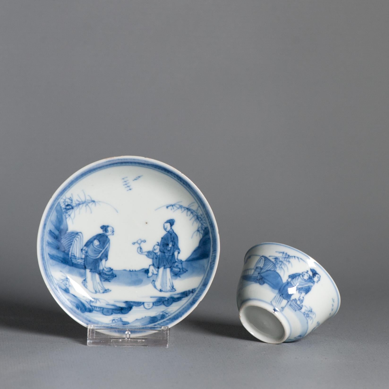 Antique Kangxi Period Eggshell Chinese porcelain Tea Set Ladies Child Garden 5