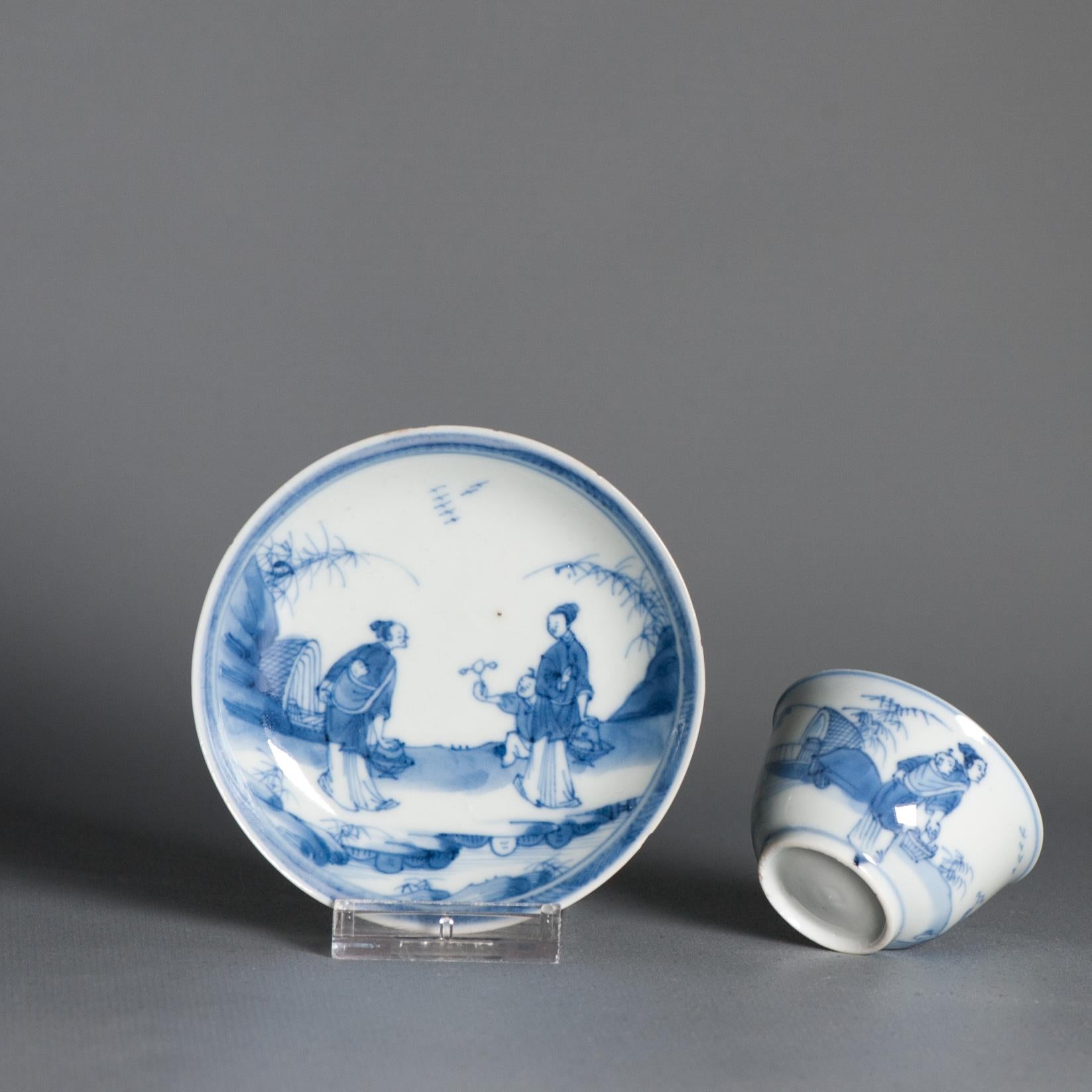 Antique Kangxi Period Eggshell Chinese porcelain Tea Set Ladies Child Garden 6